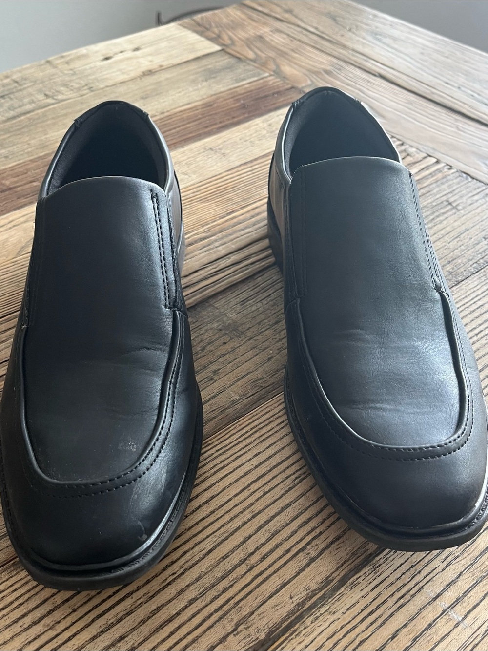 Goodfellow & Co Black Leather Slip-On Loafers